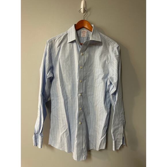 Men’s Size 15.5 35 Brooks Brothers Button Up Shirt Regular Fit Blue - Picture 1 of 7